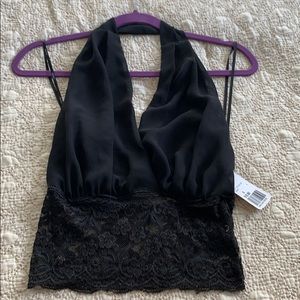 Halter Open Back Crop Top